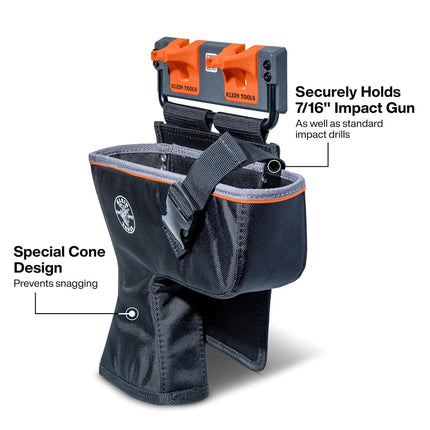 Klein Tools BC532S Bucket Work Center S-Hook System Module Impact Holder, Tool Organizer for 7/16-Inch Impact Guns and Standard Drills