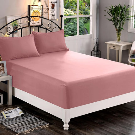 Elegant Comfort 1500 Premium Quality Fitted Sheet Ultra Soft 18-24 Inch Extra Deep Pocket - Single Fitted Sheet for High Mattress - Wrinkle Free with Smart Storage Pockets, Twin/Twin XL, Dusty Rose