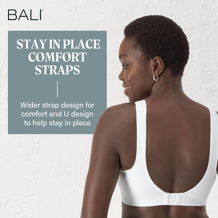 Bali Women's Comfort Revolution Shaping Wirefree Bras, White, S UK