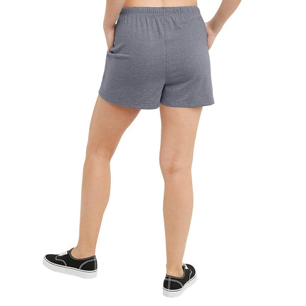 Hanes Women's Originals Tri-Blend Pockets, Lightweight Jersey Shorts, 2.5", Plus Sizes Casual, Athletic Navy Pe Heather, M