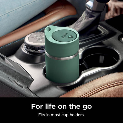 Ninja, Travel Mug, Sip Perfect 12oz, Brings Hot Drinks to Sippable Temperature in Minutes, Stainless Steel, Leak Proof, Dishwasher Safe, Metal Insulated Tumbler, Green, DW1203GN