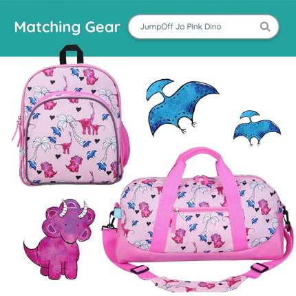 Fiambrera Térmica Aislante Wildkin JumpOff Jo – Duradera, Reutilizable para Niños – Dinosaurio Rosa