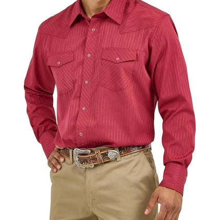 Wrangler Men's Sport Western Two Pocket Long Sleev