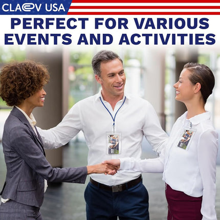 Claev Fast Seal Vertical 4x6 Passport & Card Holders (4x6 Extra Large (XXL), 250 Pack), Clear Waterproof ID Plastic Name Card Badge Holders for Travel, Conferences, Conventions