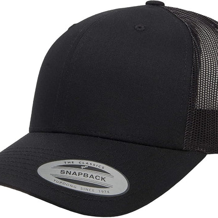Yupoong Men's Single Trucker Hat, Black, One Size