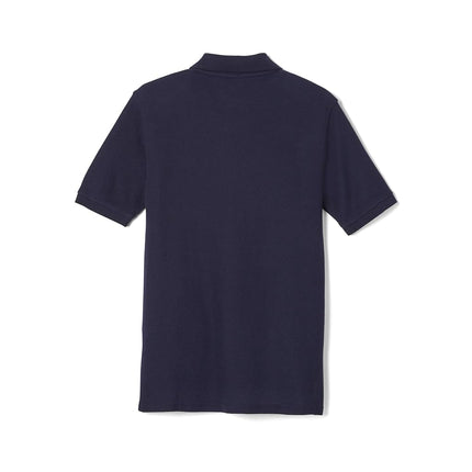 French Toast Young Men's Pique Polo Shirt with Short Sleeves, Navy, Large