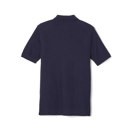 French Toast Husky Boys Short Sleeve Pique Polo, Navy, Large/14/16/ Husky