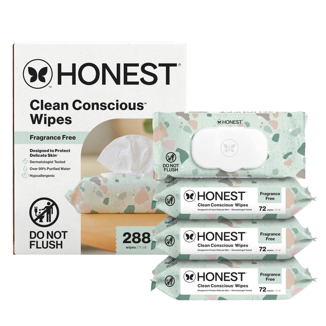 Honest Company All Natural Cloth Baby Wipes (288 C