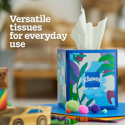 Kleenex Trusted Care Facial Tissue, 8.20" x 8.40", White 12 per Carton