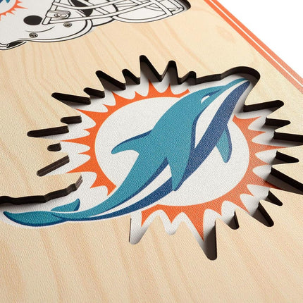 YouTheFan NFL Miami Dolphins Hard Rock Stadium 3D Stadium Banner - 8" x 32", Turquoise
