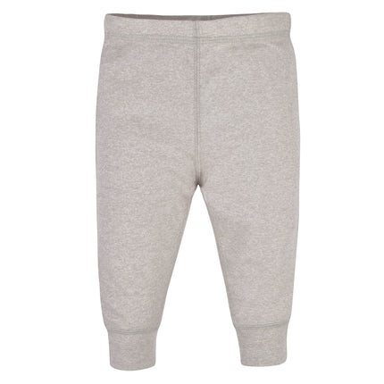 Gerber Baby Boys' 4-Pack Pants, Gray Heather/Black, 9-12 Months