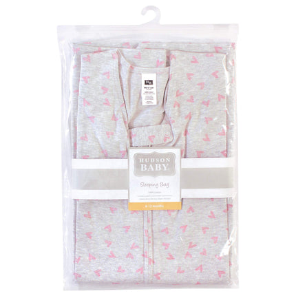 Hudson Baby Unisex Baby Cotton Sleeveless Wearable Sleeping Bag, Sack, Blanket, Hearts, 18-24 Months
