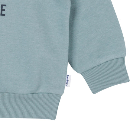 Ensemble 2 pièces molletonné Gerber pour bébé garçon, sweat-shirt et pantalon de jogging, bleu moyen, 2T