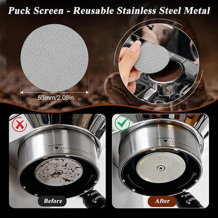 7 PCS Espresso Accessories Kit 54mm Espresso Tamper Coffee WDT Tool