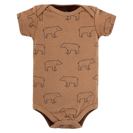 Hudson Baby Baby Cotton Bodysuits, Brown Bear, Preemie