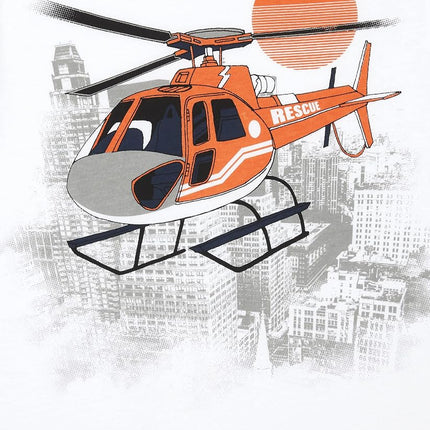 The Children's Place Camiseta gráfica de manga larga multicolor para bebés y niños pequeños, paquete de 3, coche de policía/camión de bomberos/helicóptero, 18-24 meses EE. UU., coche de policía/rescate/helicóptero paquete de 3, 18-24 meses