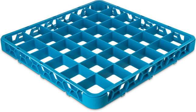 Carlisle FoodService Products Opticlean Rejilla de plástico para vasos, extensor dividido con 36 compartimentos para limpieza, fábricas, 19.875 x 19.875 x 1.75 pulgadas, rojo