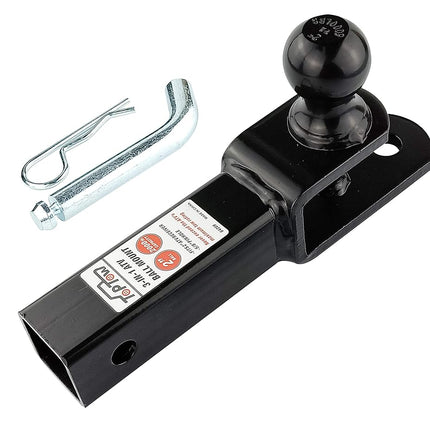TOPTOW ATV/UTV Trailer Hitch Towing Ball Mounts, 2-Inch Ball, Clevis Pin, Fits 2-Inch Receiver