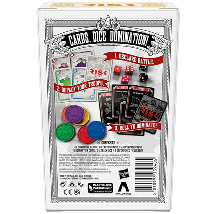 Hasbro Gaming Risk Strike Cards and Dice Game, Quick-Playing Strategy Card Game for 2-5 Players, 20 Min. Average, Family Games, Party Games