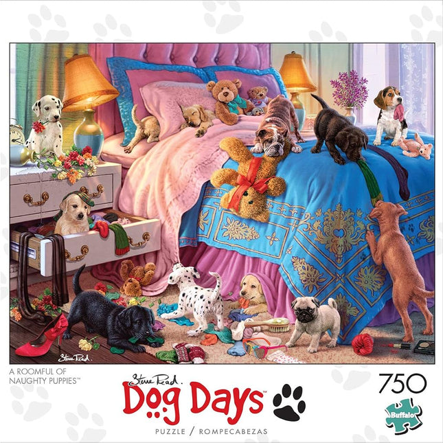 Buffalo Games - A Roomful of Naughty Puppies - 750 Piece Jigsaw Puzzle