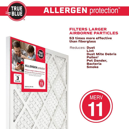True Blue 312241.4 Allergen 12-Inch by 24-Inch by 1-Inch Air Filter, 4-Pack