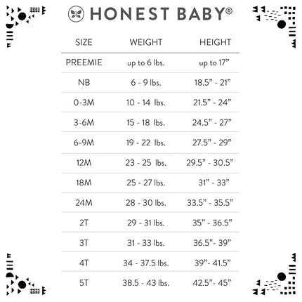 Paquete múltiple de camisetas de manga larga HonestBaby 100% algodón orgánico para bebé, niño pequeño, niños, niñas, paquete de 5 unidades, blanco brillante, 5T