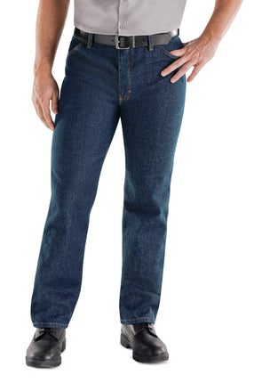 Red Kap Men's Classic Work Jean, Prewashed Indigo,