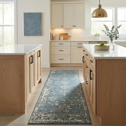 Unique Loom 3141402 Area Rug, 2' x 10', Blue