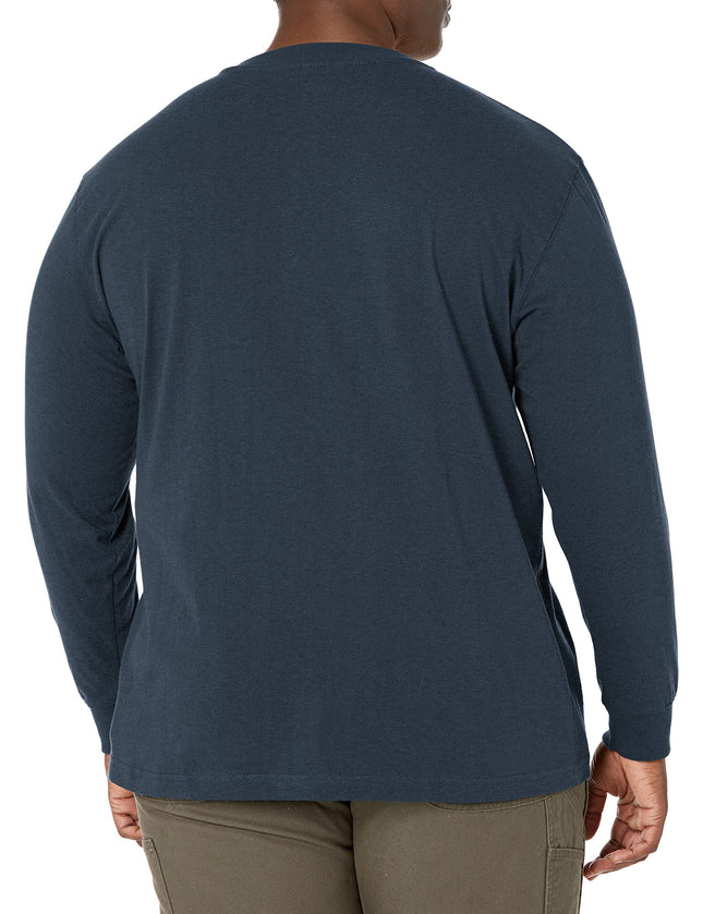 Dickies Men's Big-Tall Long-Sleeve Heavyweight Henley, Dark Navy, XXL