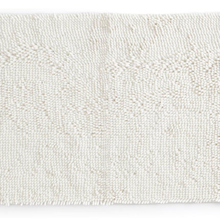 Non Slip Bath Mat, White Bathroom Rug, Large Thick
