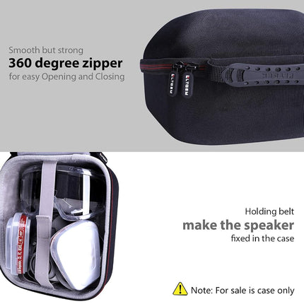 LTGEM EVA Hard Case for 3M Medium Reusable Half-Mask Respirator Face Piece 1/2 Mask DEWALT Safety Goggle/Filter