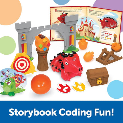 Learning Resources Coding Critters MagiCoders Blazer The Dragon Coding Robot Toy STEM Play Remote Control Toys Gifts for 4 5 6 7 Year Old Kids Boys & Girls