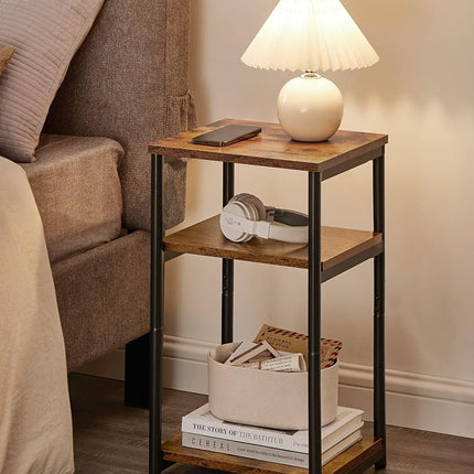 Vasagle LET273B01 Storage Shelf Side Table, Vintage Brown