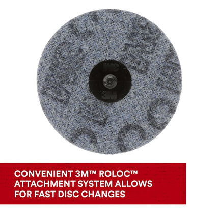 Scotch-Brite SE Surface Conditioning Disc, Roloc TS, Coarse, Aluminum Oxide, Heavy Duty, Durable, 3 in, 25/Inner, 100/Case
