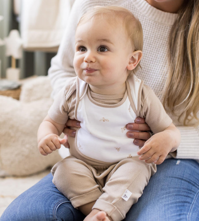 Pantalones deportivos de punto para bebé de Burt's Bees, pantalones de chándal para bebé, pantalones de algodón 100% orgánico para bebé, juego de 3 unidades en color gris ceniza, 6 meses