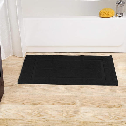 Utopia Towels Luxury Ringspun Cotton Bath Mat Luxury Size Maximum Absorbency Machine Washable 2Pack (21" X 34") Black