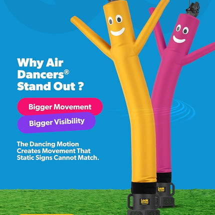 LookOurWay Air Dancers Wacky Waving Inflatable Tube Man Attachment - 7 Feet Tall Advertising Air Dancer Waving Man Inflatable Tube Guy - Blower Not Included - Yellow