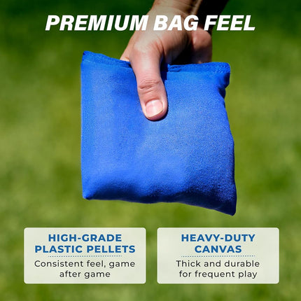 GoSports Premium All-Weather Duck Cloth Cornhole Bean Bag Set (Includes Tote Bag)