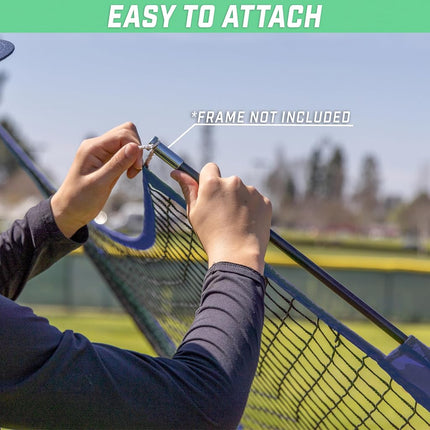 GoSports Team Tone Replacement 7 ft x 7 ft Baseball/Softball Net - Compatible with GoSports Brand 7 ft x 7 ft Baseball Net - Frame Not Included - Navy
