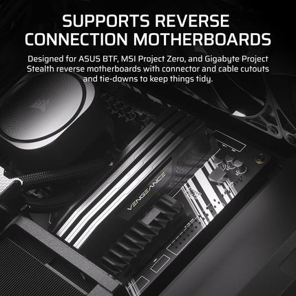 CORSAIR FRAME 4000D Modular Mid-Tower ATX PC Case – High Airflow, InfiniRail™ Fan Mounting System, Dual 360mm Radiator Support, ASUS BTF, MSI Project Zero, Gigabyte Project Stealth – Black
