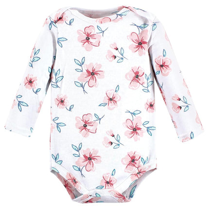 Hudson Baby Baby Girls Cotton Long-sleeve Bodysuits 3-pack, Perfect Mommy, 9-12 Months