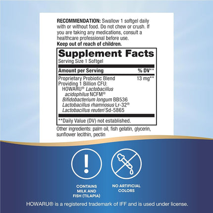 Nature's Way Primadophilus Reuteri Pearls, 60 Count (Packaging May Vary)