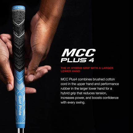 Golf Pride MCC Plus4 New Decade MultiCompound Golf Grip, Standard, Red/Gray