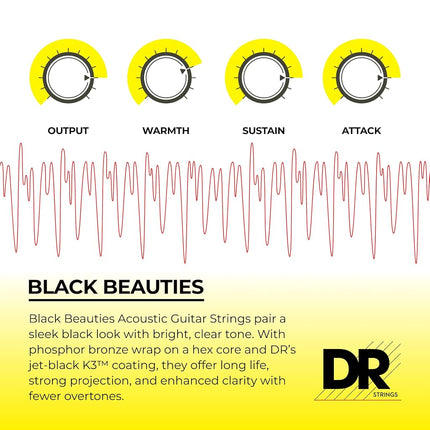Dr A EXBK BKA-10 Extra Black Beauties Lite String