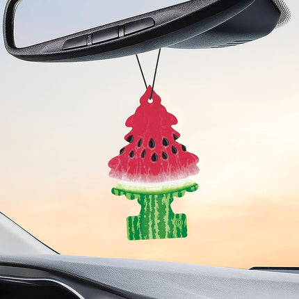 Little Trees Car Air Freshener I Hanging Tree Provides Long Lasting Scent for Auto or Home I Watermelon, 6-Packs (4 Count)