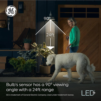 Luz GE LED+ con sensor de movimiento, luces nocturnas con sensor de movimiento para interiores, blanco suave, luz de techo de repuesto de 100 vatios, luces de seguridad para baños, dormitorios y pasillos