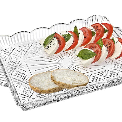 Godinger Dublin Crystal Rectangular Serving Tray, 