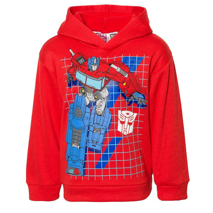 Transformers Optimus Prime Bumblebee Hoodie for Little Boys and Big Boys, Red / Blue, 2 Years