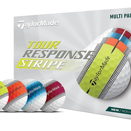 TaylorMade Golf Tour Response Stripe Balle Multi-pack Douzaine, Blanc