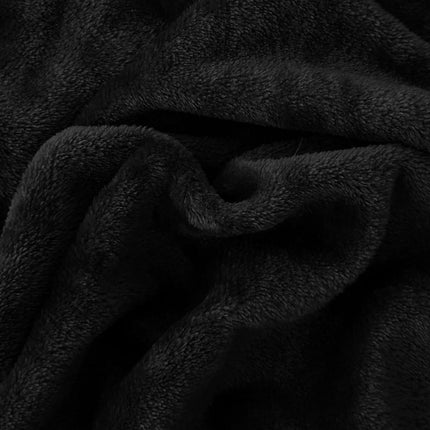 Elegant Comfort Luxuriously Soft 4-Piece Velvet Plush Flannel Sheet Set - Premium Quality - Cozy Warm, Anti-Static, Non Pilling Fuzzy Velvet Flannel Fleece Deep Pocket Sheet Set - Twin XL, Black